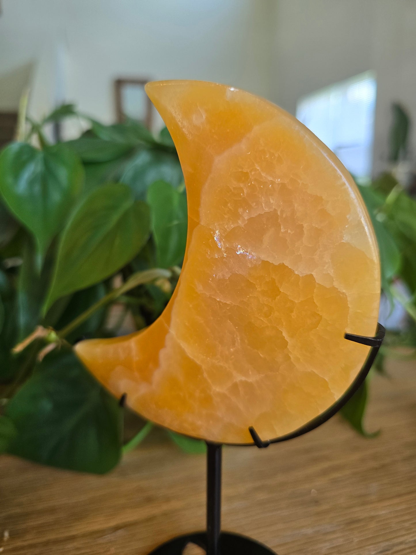 Orange Calcite Moon
