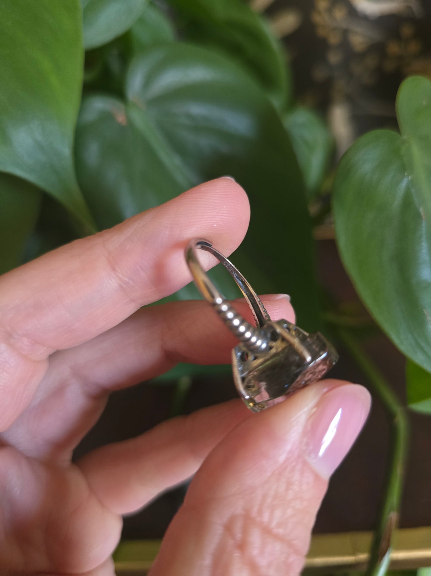 S925 Adjustable Rutilated Quartz Ring