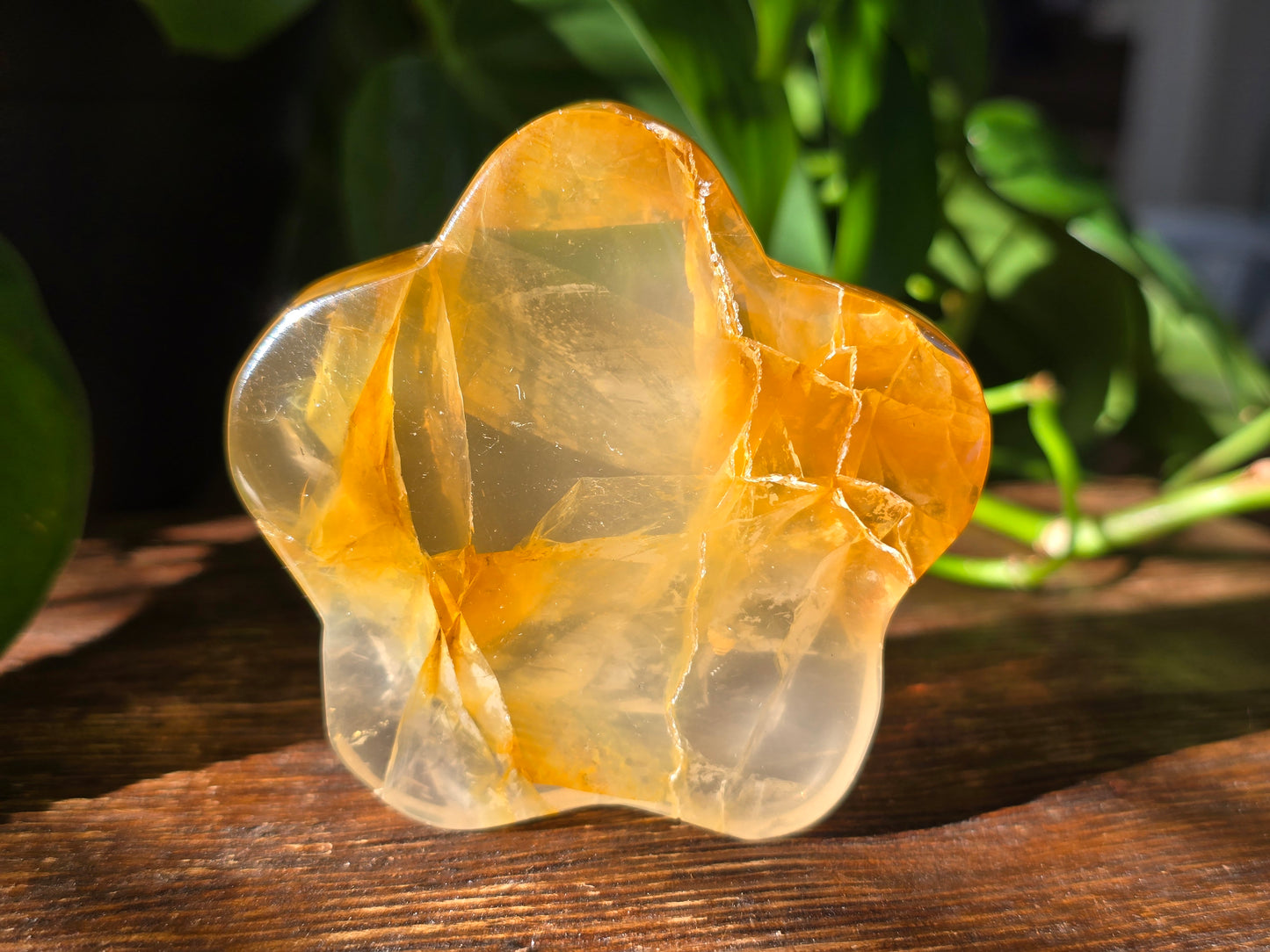 Golden Healer Flower Carving "G"
