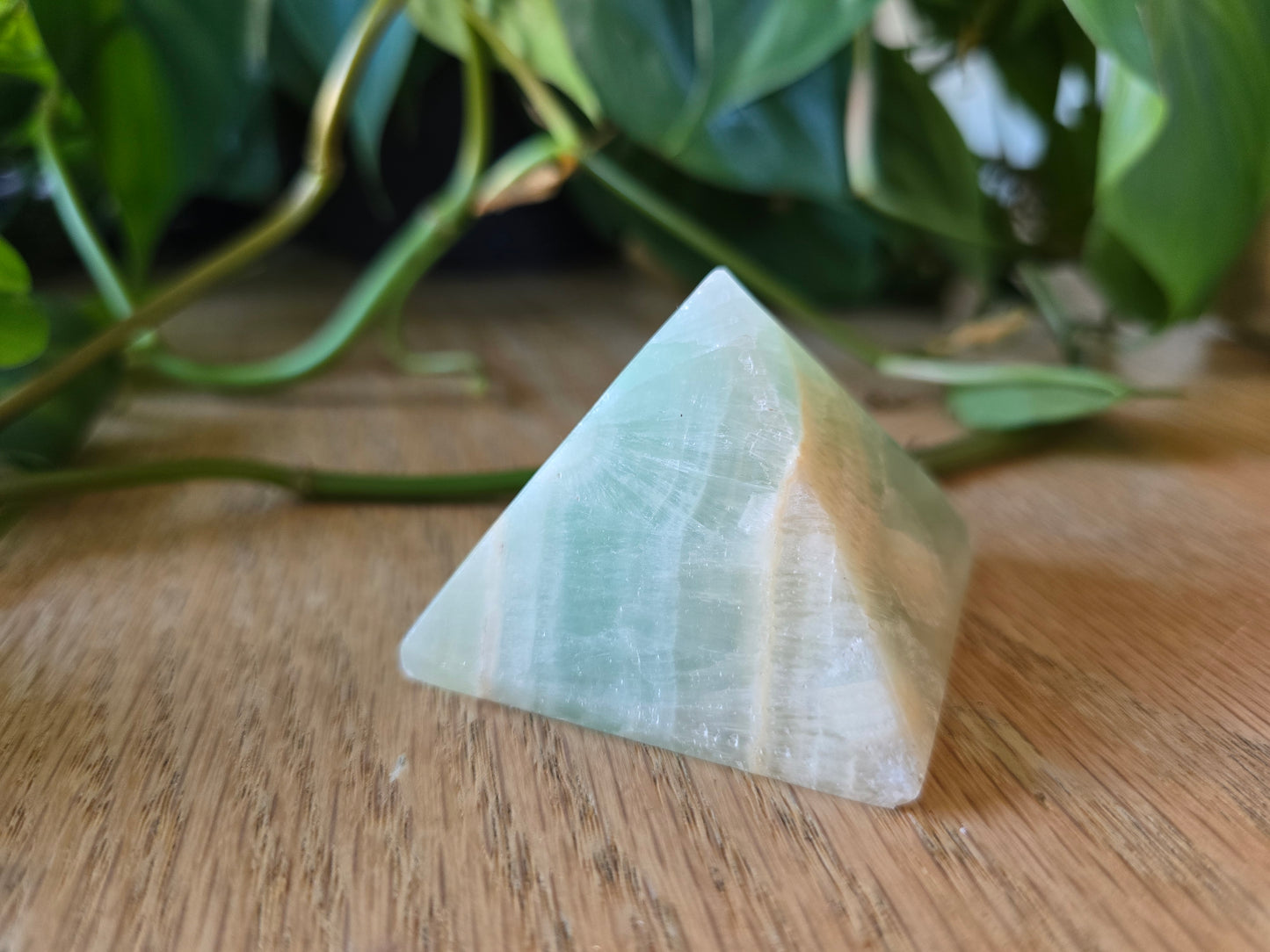 Pistachio Calcite Pyramid