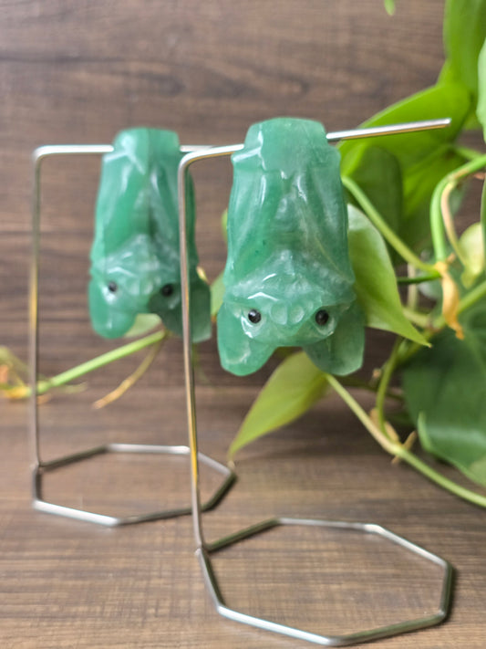 Green Aventurine Hanging Bat