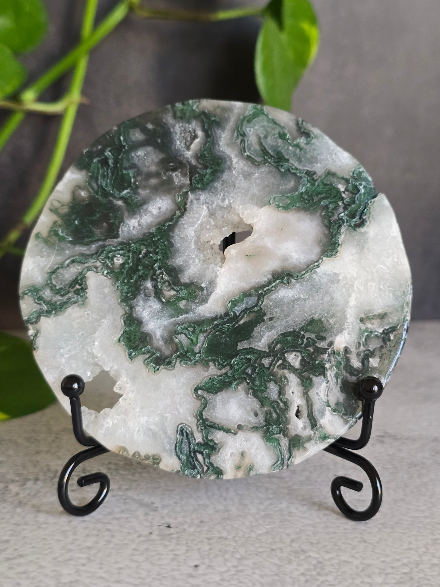 Moss Agate Disc