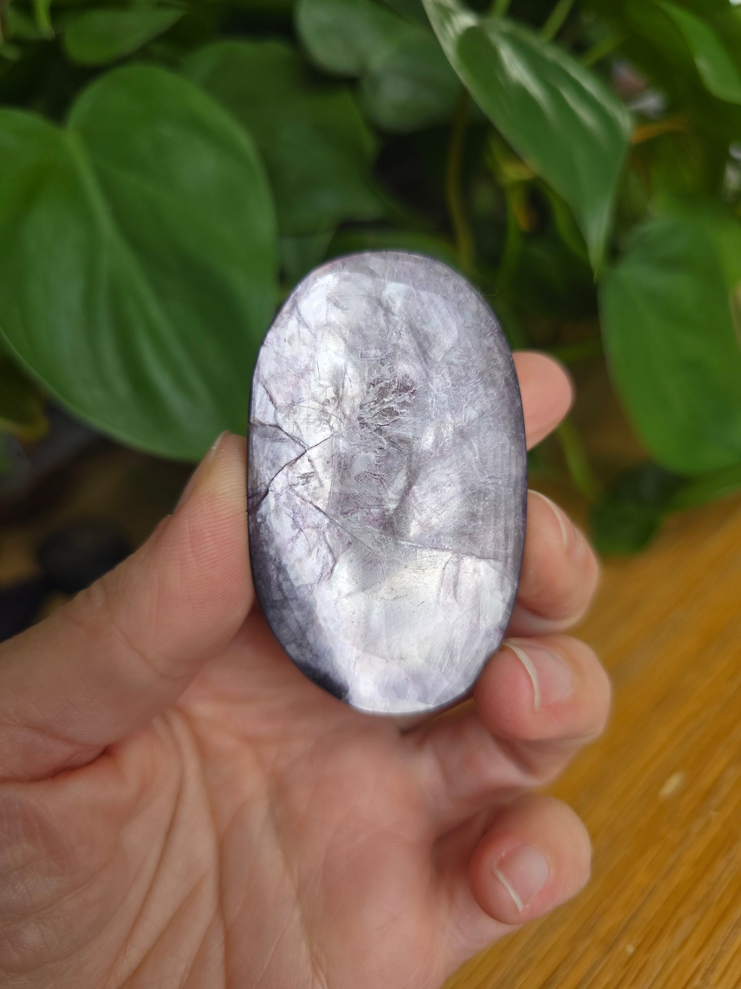 Purple Mica Palm Stone