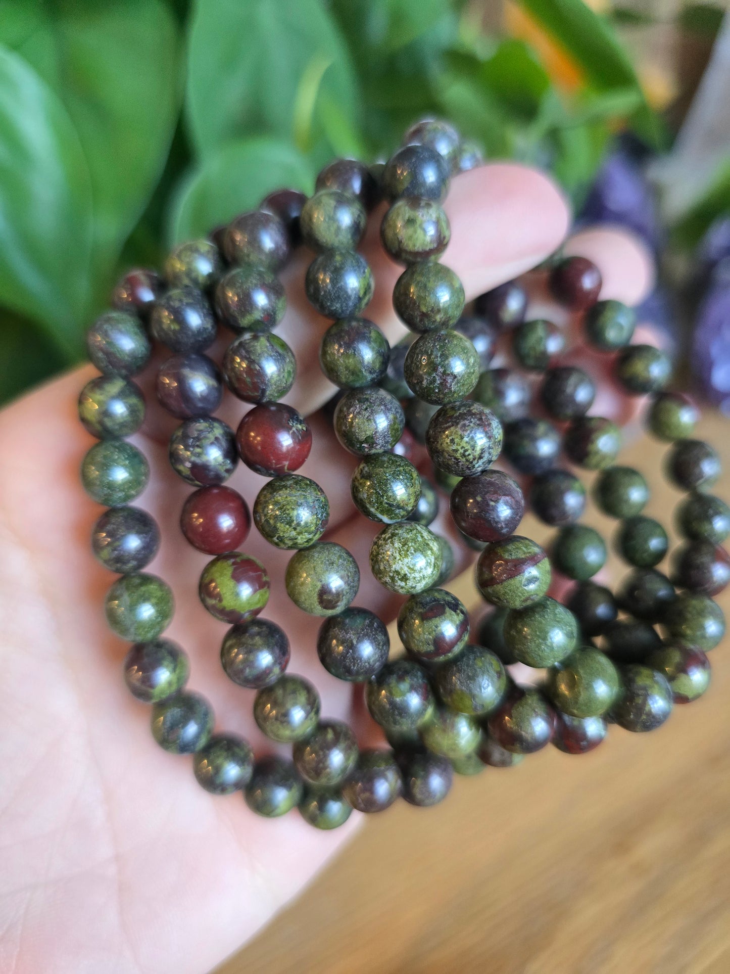 Dragon's Blood Jasper Stretch Bracelet