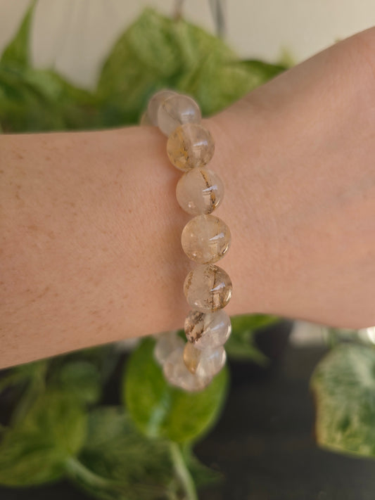 Dendritic Quartz Stretch Bracelet
