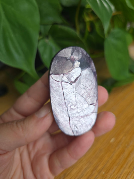 Purple Mica Palm Stone