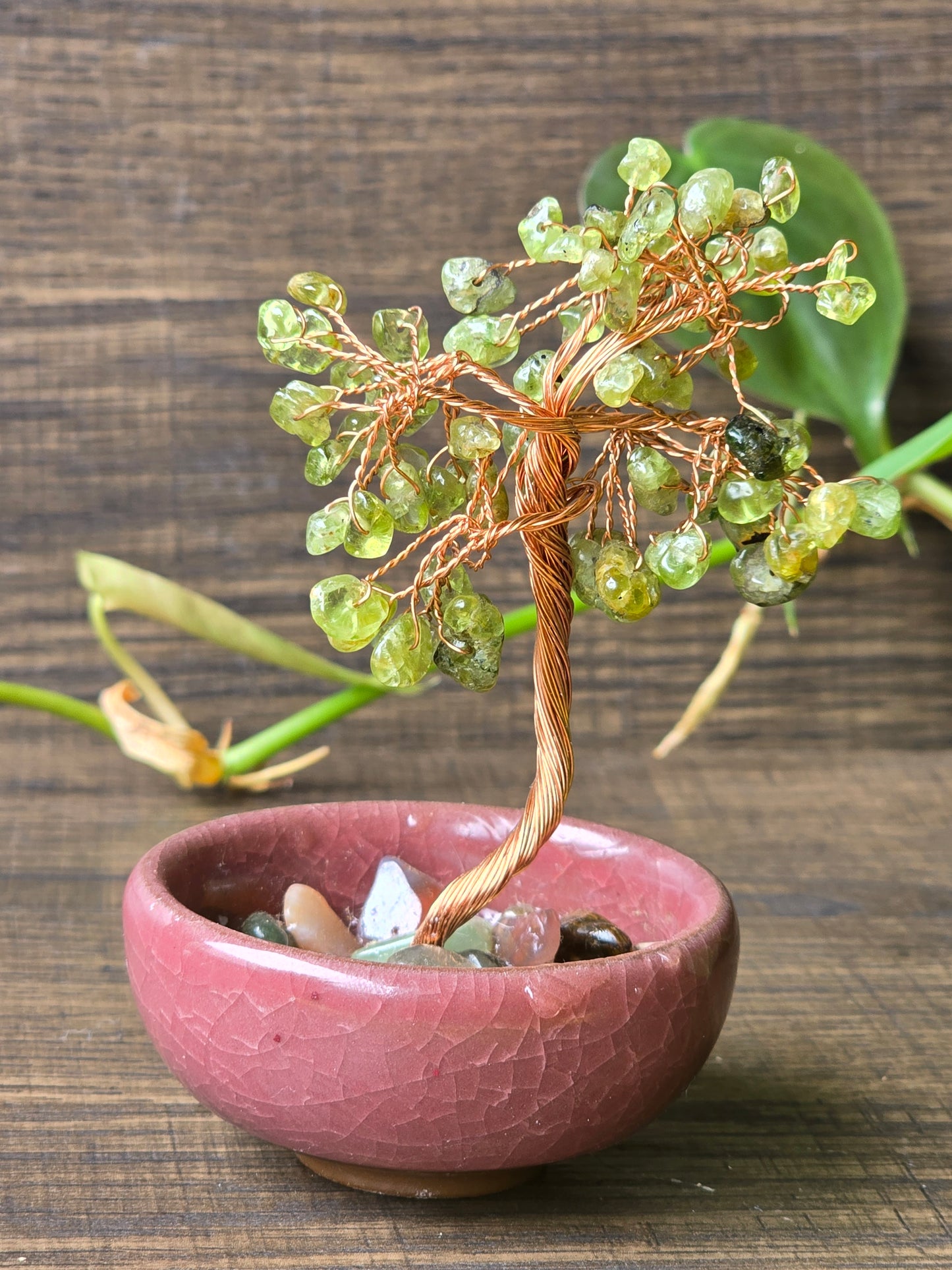 Prehnite Crystal Chip Tree