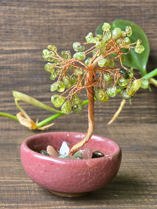 Prehnite Crystal Chip Tree