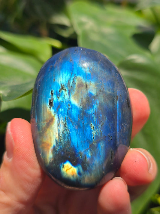 Labradorite Palm Stone "J"