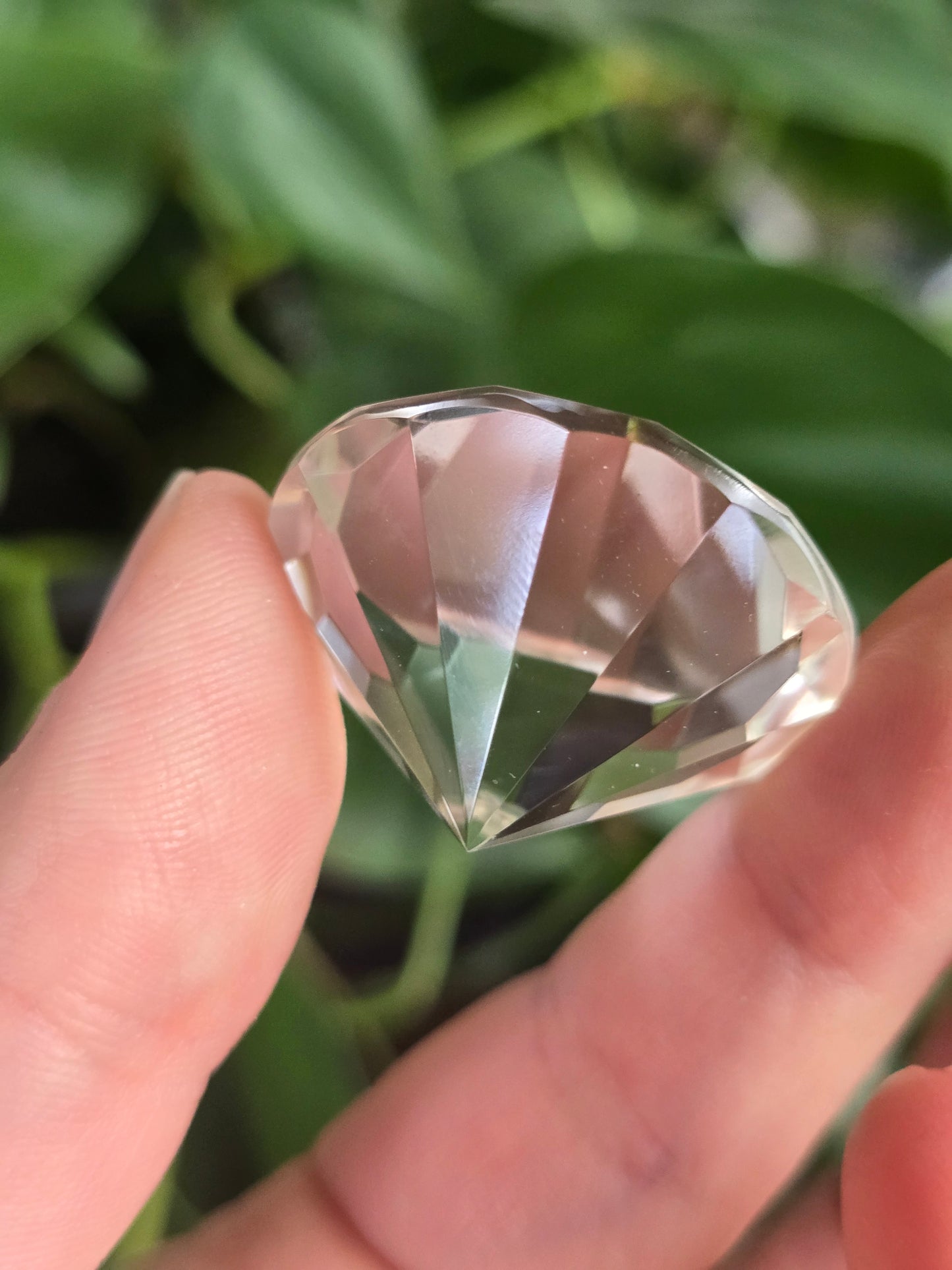 Clear Quartz Diamond Faceted Cut