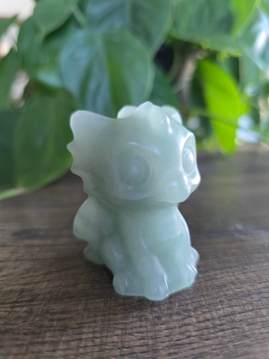 Green Aventurine Dragon Carving