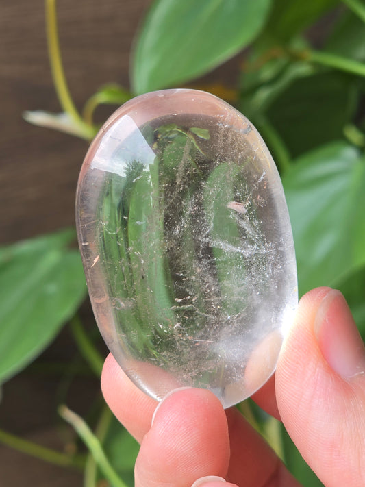 Clear Quartz Palm Stone