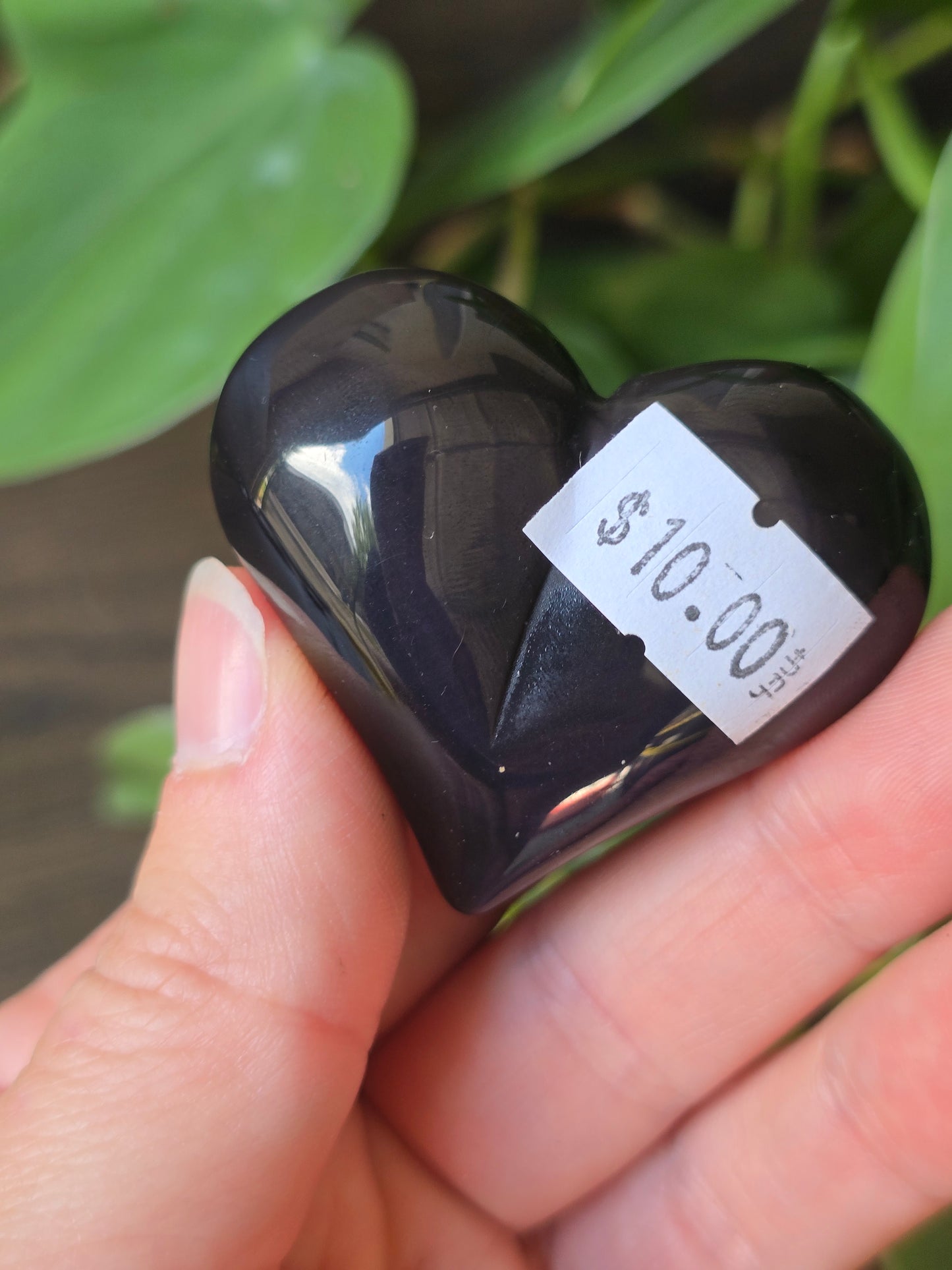 Rainbow Obsidian Heart