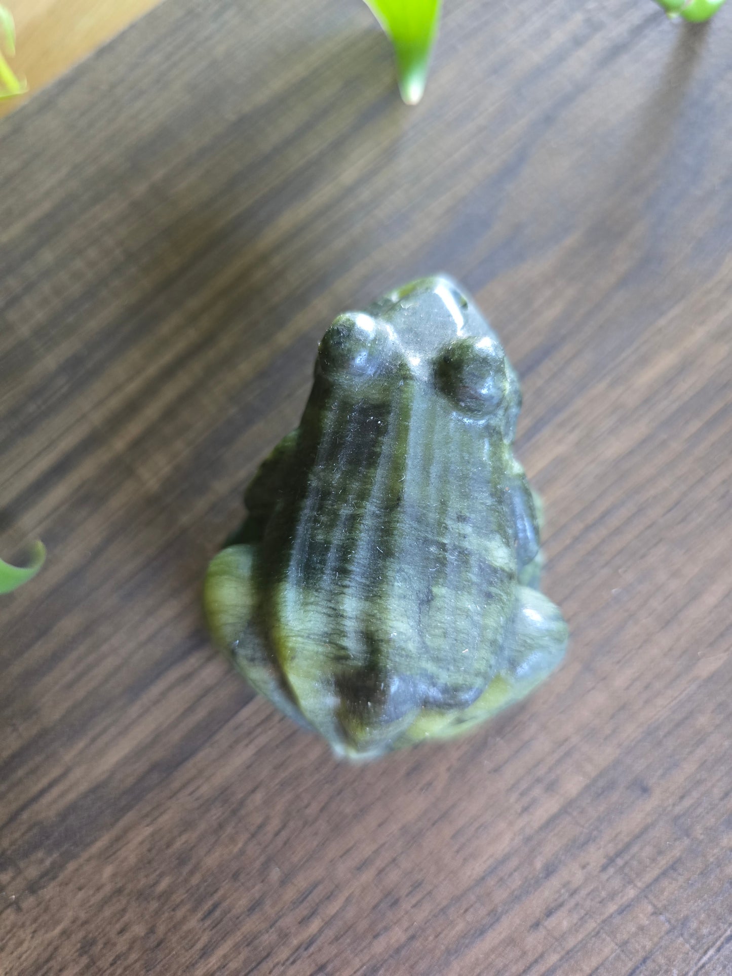 Serpentine Frog Carving