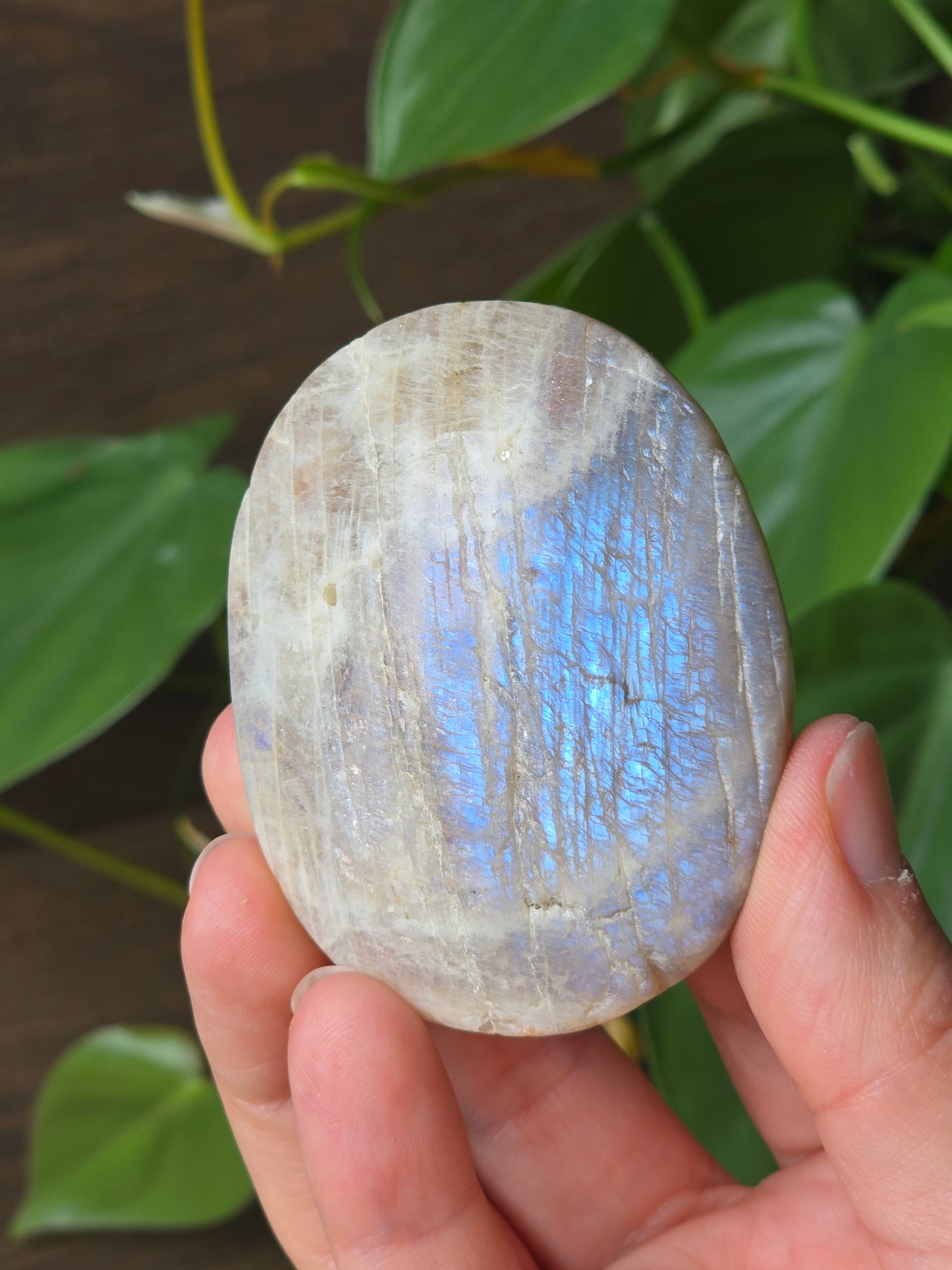 Moonstone Palm Stone
