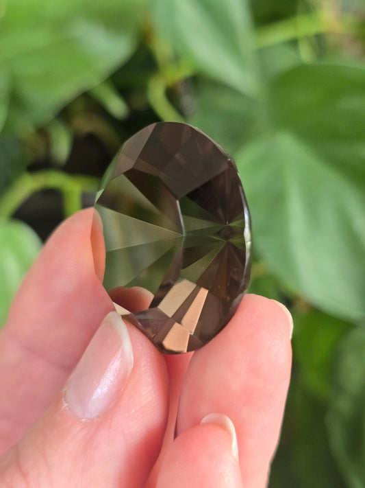 Smoky Quartz Diamond Cut Crystal