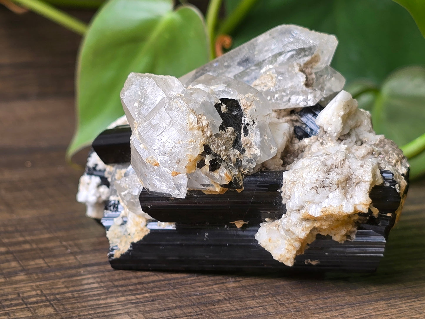 High Quality Black Tourmaline on Quartz Matrix