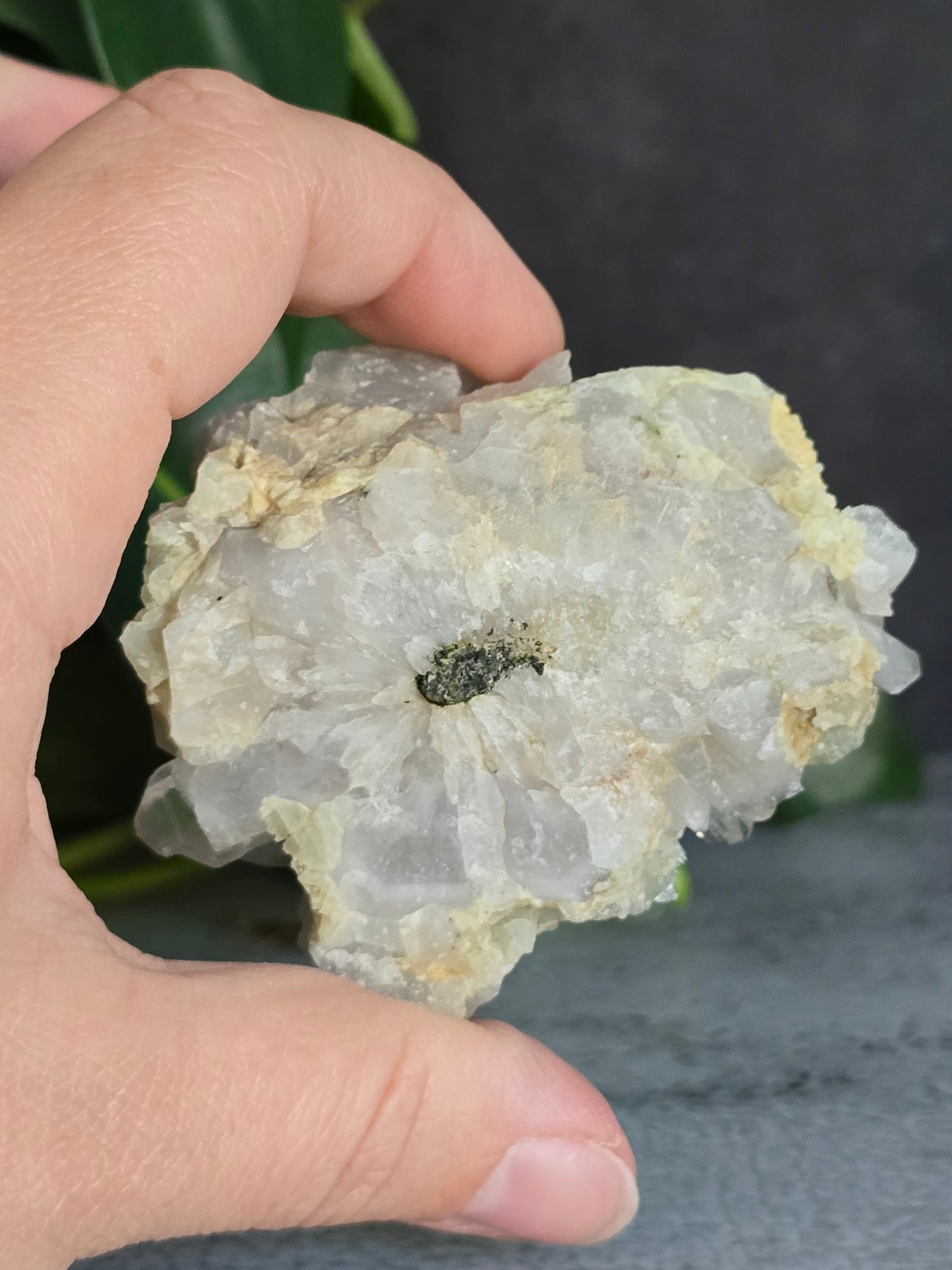 Prehnite and Epidote on Quartz Matrix