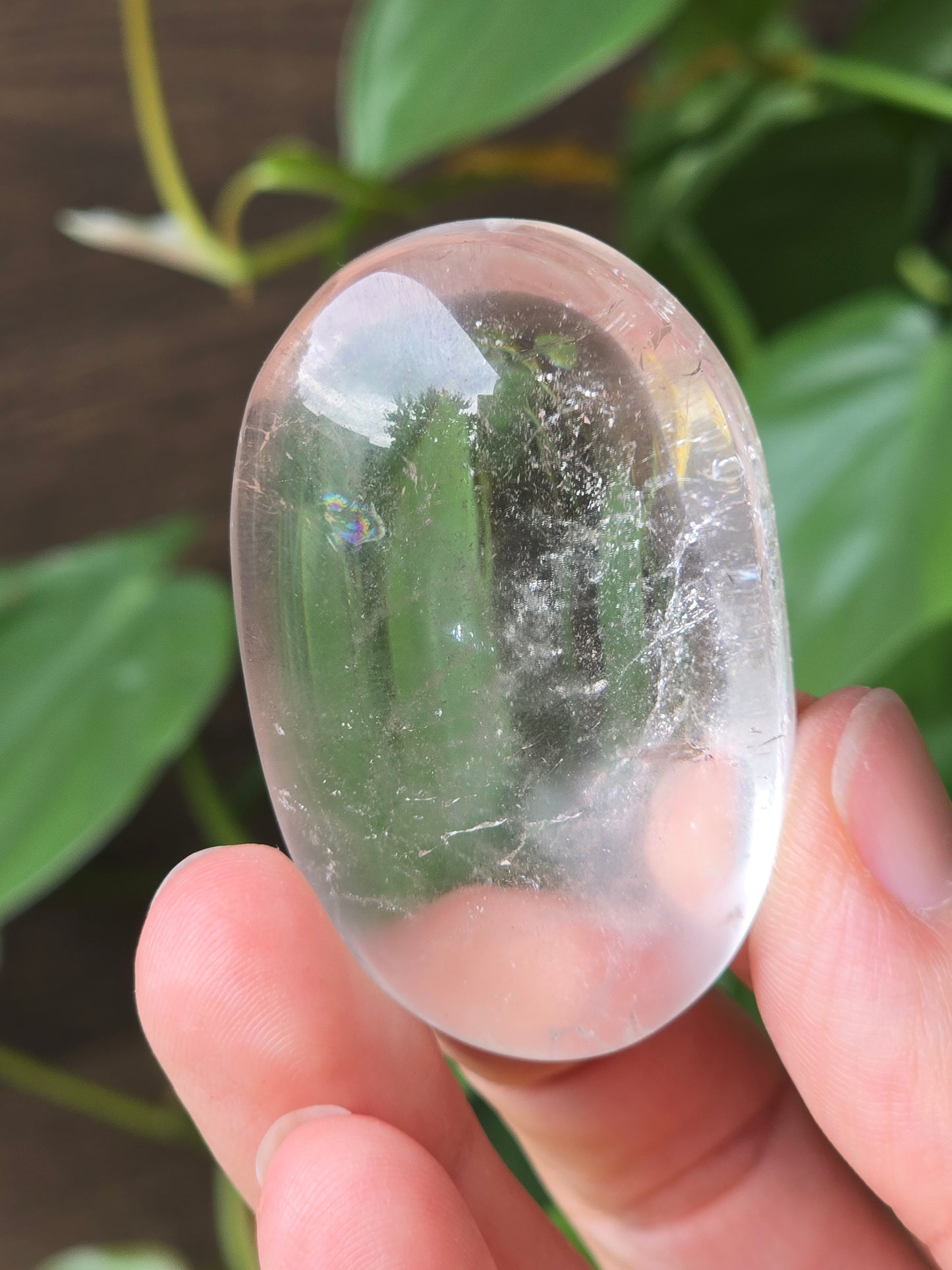 Clear Quartz Palm Stone