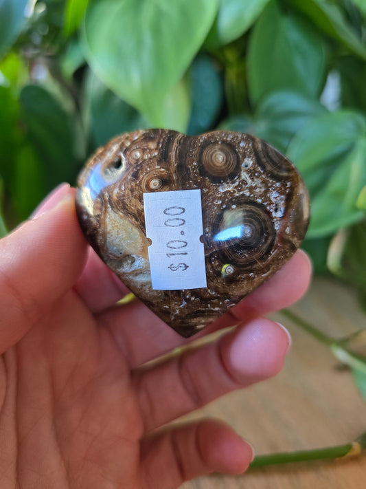 Chocolate Calcite Heart