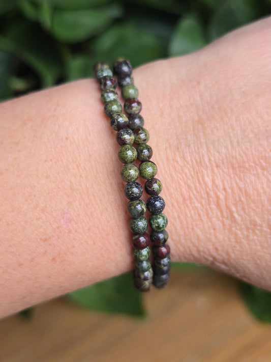 Dragon's Blood Jasper Stretch Bracelet