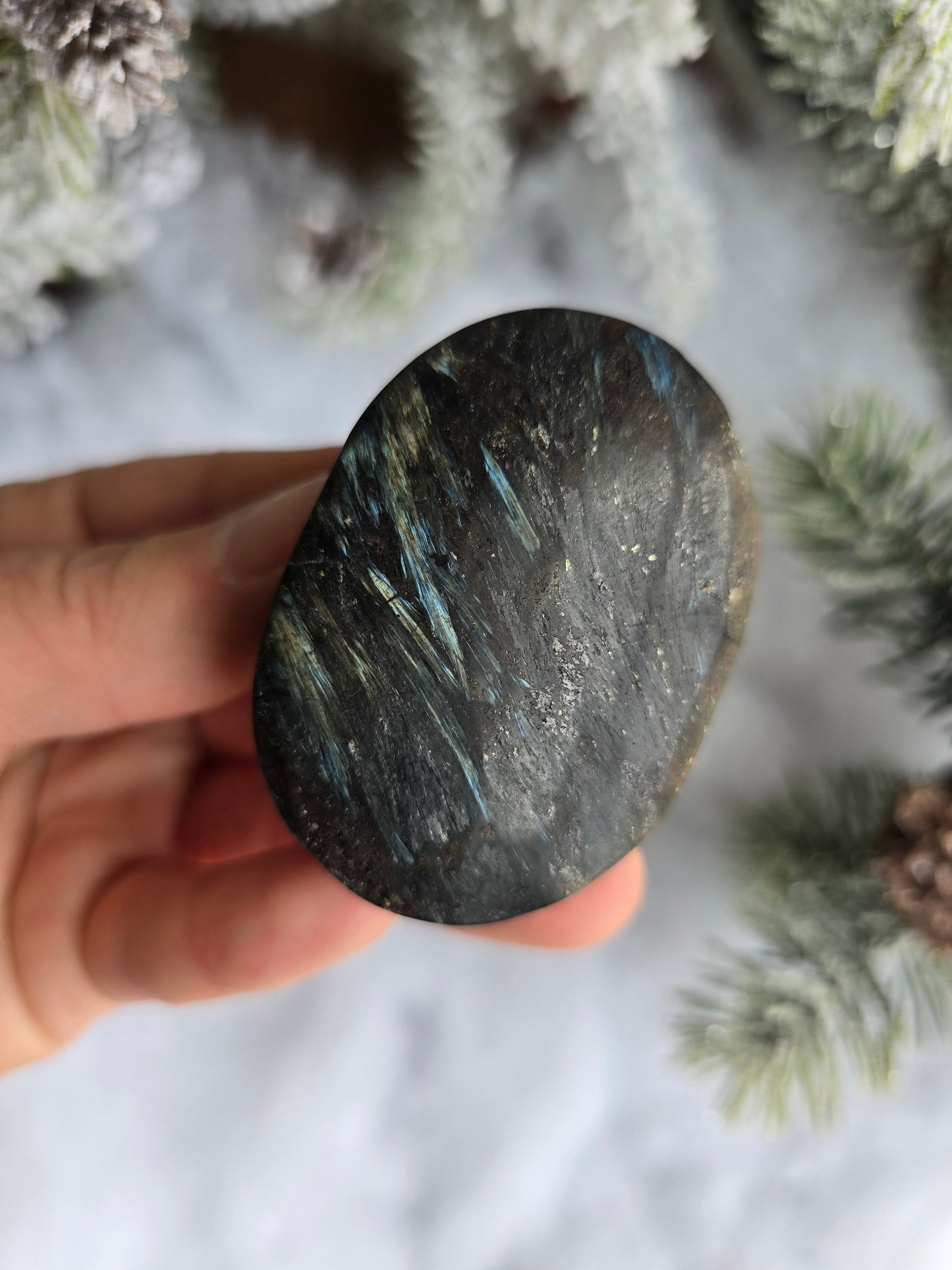 Anthophyllite Palm Stone "C"