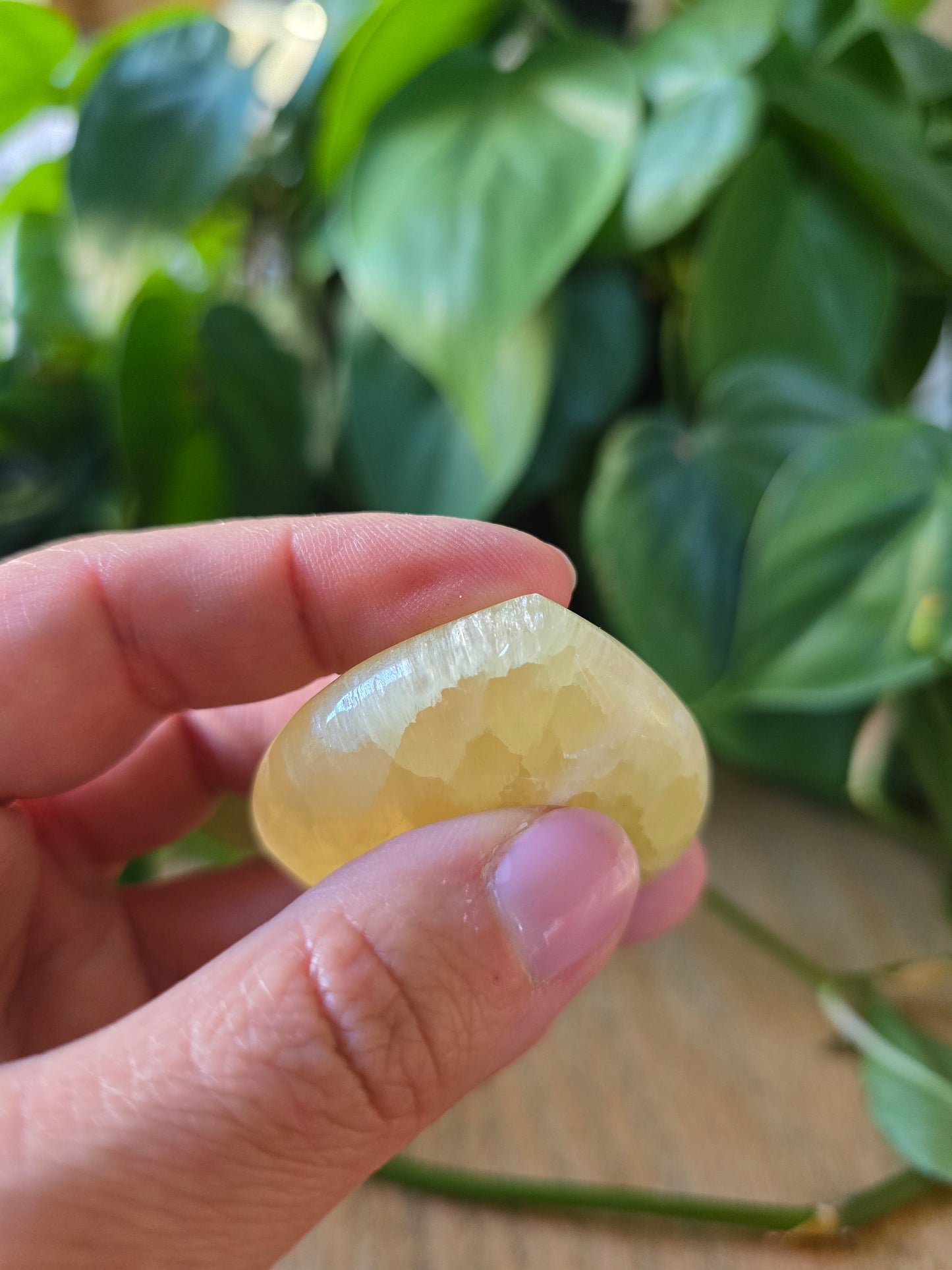 Lemon Calcite Heart