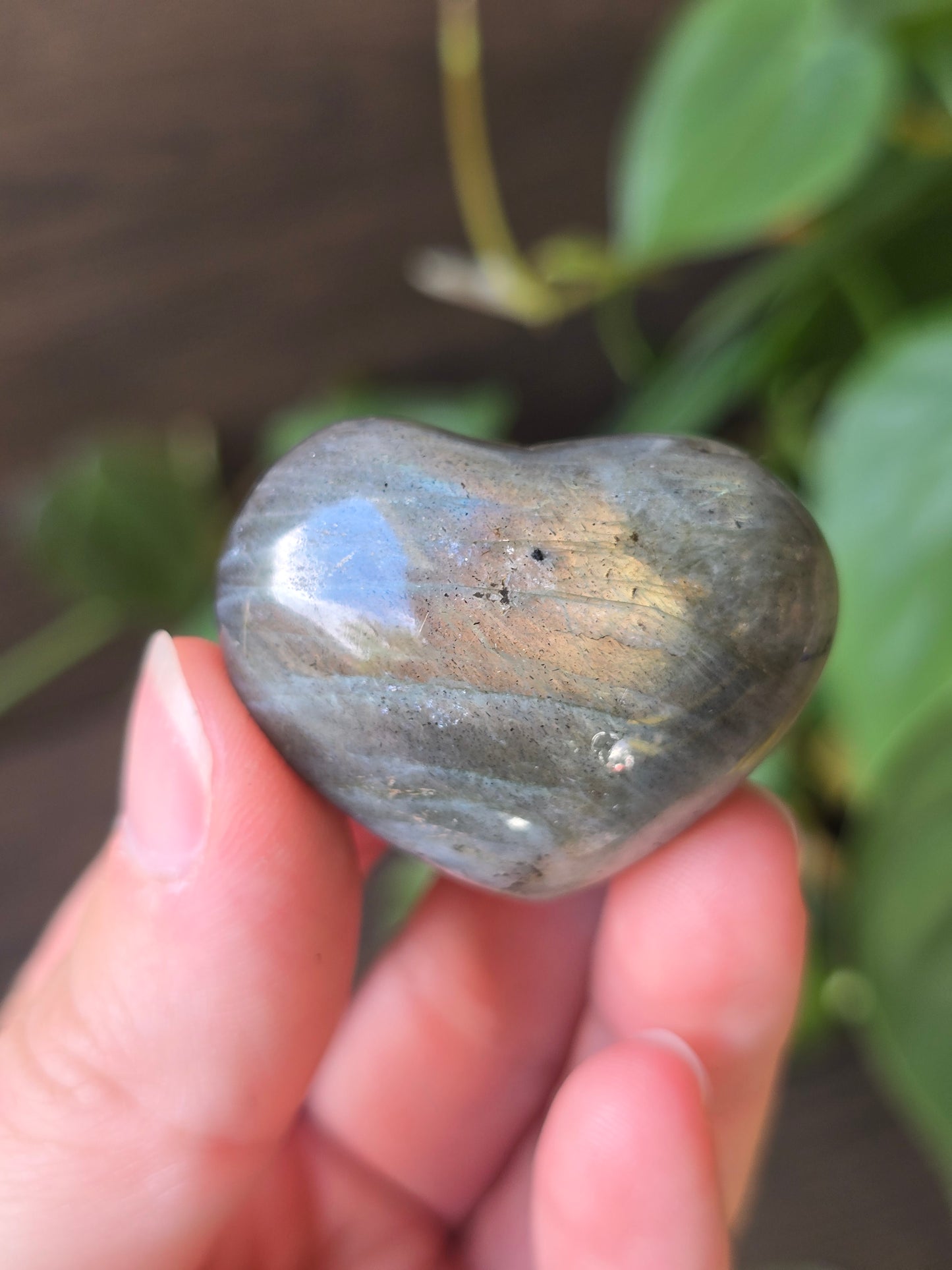 Labradorite Heart