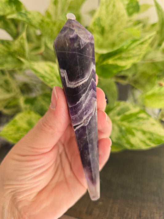 Chevron Amethyst Wand