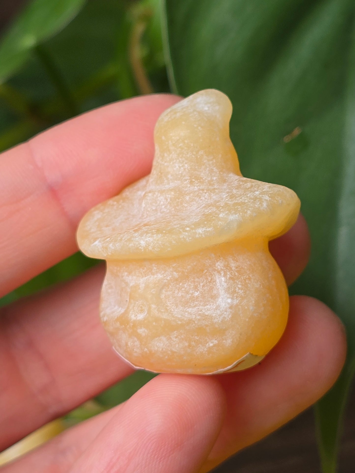 Orange Calcite Pumpkin Witch