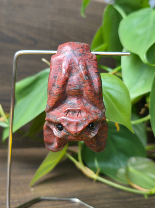 Red Jasper Hanging Bat