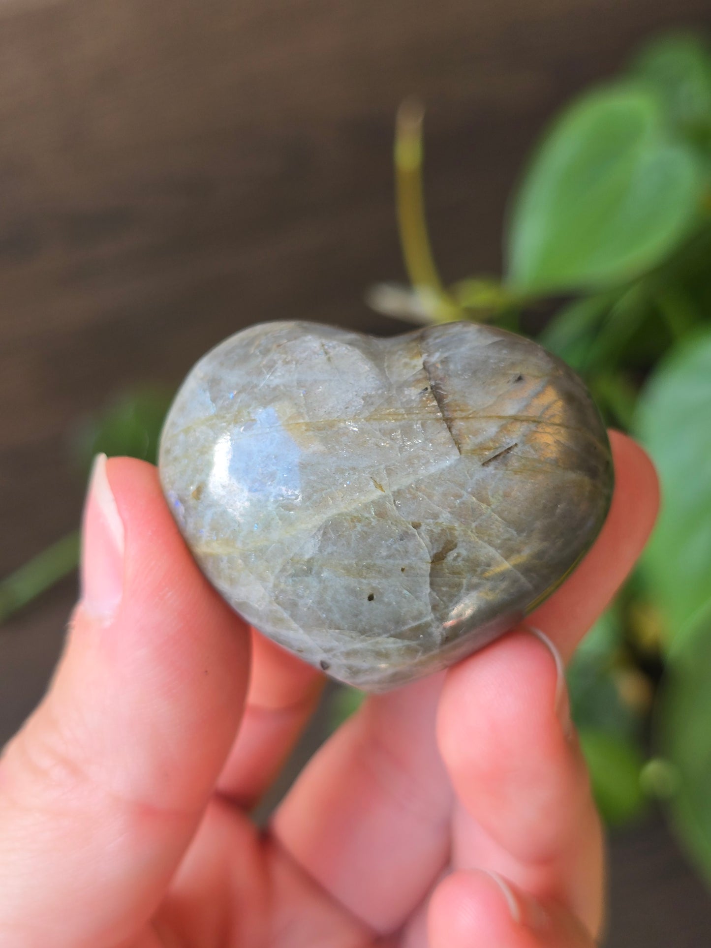 Labradorite Heart