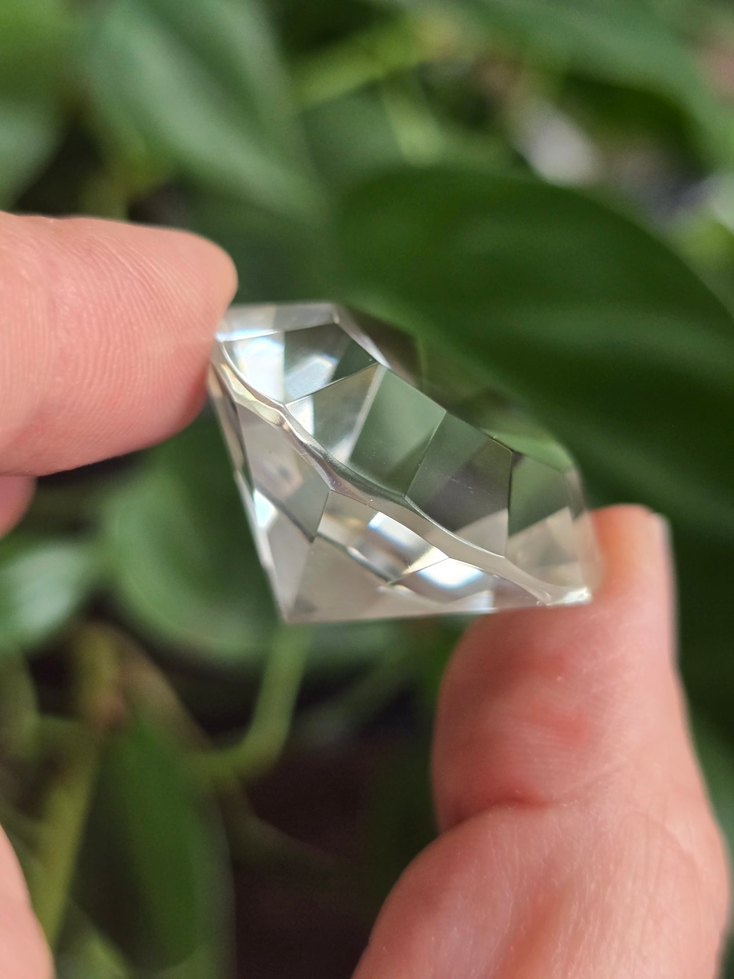 Clear Quartz Diamond Faceted Cut