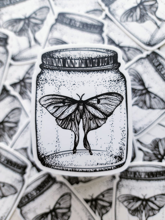 Moth Jar Logo Sticker